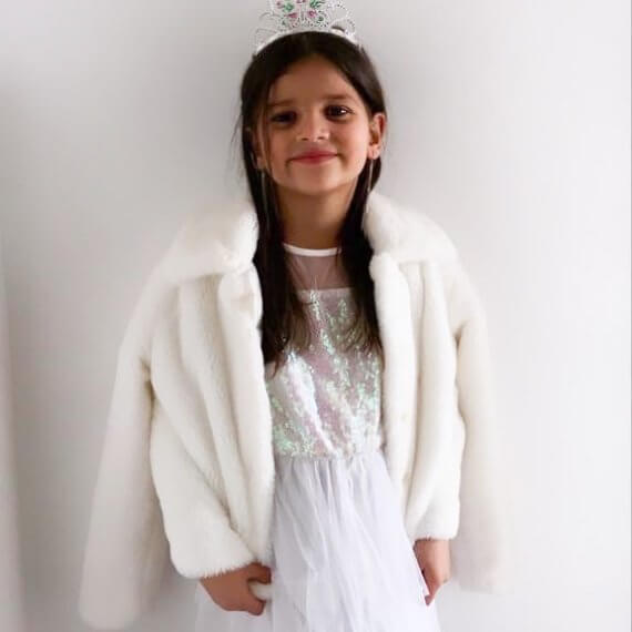 Look #8 Princess Stylist: Chie Kai Outfit: White dress, White fur coat Shoes: Personal Collection Accessories: Personal Collection Model: Reta Adel Photographer: Ayat Aldroobe Location: Medina, NY