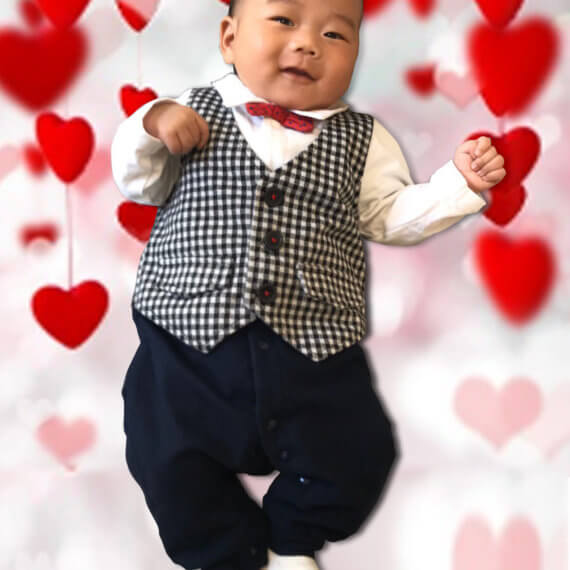 Look #4 Wedding party Stylist: Chie Kai Outfit: (Ryoma) Gentleman romper with plaid tuxedo, bow tie, long sleeve (Yuzuki) Plaid smocked dress, long sleeve dress shirt Accessories: Personal Collection Model: Kakegawa Ryoma & Kakegawa Yuzuki Photographer: Kakegawa Yumi Location: Takarazuka, Hyogo