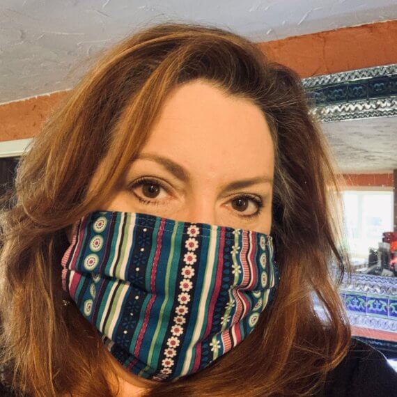 Flowers & Stripes Mask